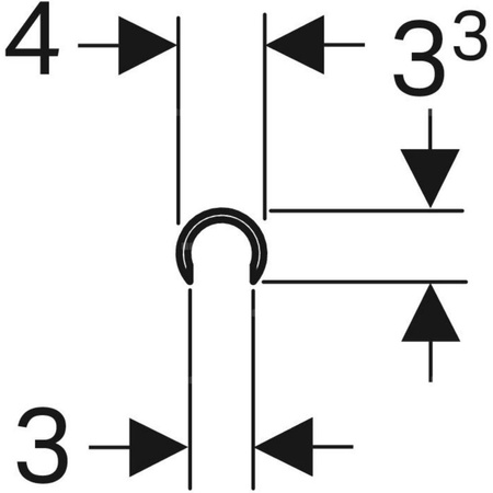 Zabezpieczenie krawędzi umywalki Geberit Publica