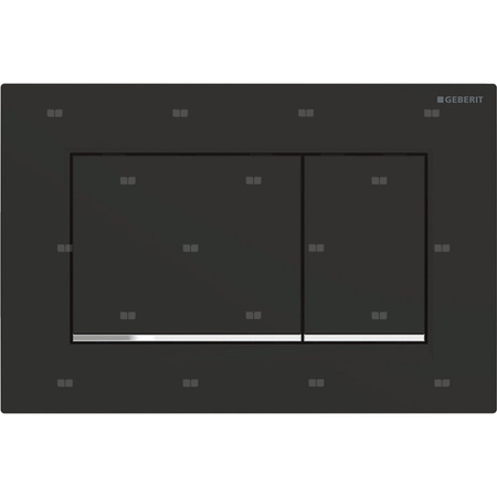 Przycisk uruchamiający Geberit Sigma20, przedni, czarny mat, easy-to-clean, prostokątny