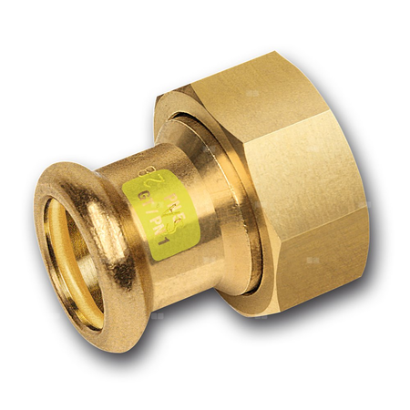 Półśrubunek SANHA Press Gas dwuczęściowy, Cu, 22 mm x 1 1/8'' (zw x nz)