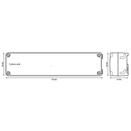 SALUS StartPack Premium RF - zestaw bezprzewodowego sterowania ogrzewaniem podłogowym z zarządzaniem przez Internet: KL08RF230V, UG800, 4 x SQ610RF