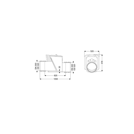 Zawór zwrotny prosty Multitube DN300