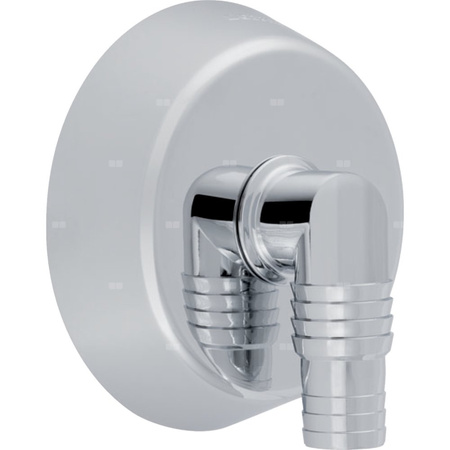 Łącznik kątowy wężyka Geberit z rozetką: Chrom błyszczący