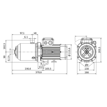Wysokociśnieniowa pozioma pompa do wody Wilo-MEDANA CH1-L.602-2/V/E/10T