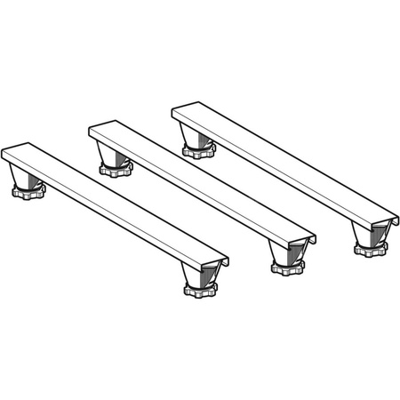 Zestaw nóg i trawersów do brodzików kamienno-żywicznych Geberit, do 140 cm, 3Tr625, wysokość 9-21 cm