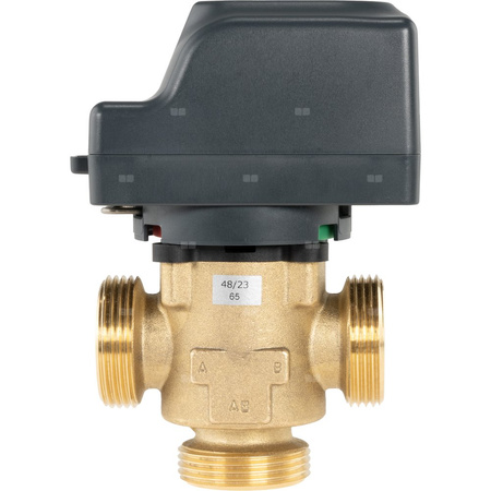 3-drogowy zawór strefowy AZV 844, DN25, G1 1/4'', Kvs 11, 230 V AC, AB-B