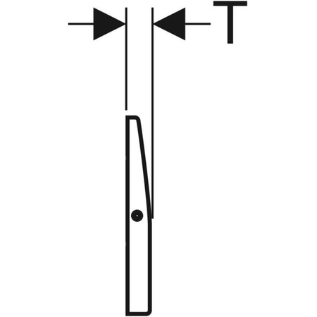 Zaślepka otworu rewizyjnego Geberit Delta, z zabezpieczeniem, stal nierdzewna