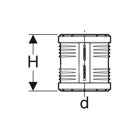 Uszczelka Geberit Silent-PP wargowa symetryczna EPDM d75