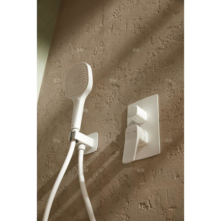 Zestaw natryskowy Malaga, podtynkowy z drążkiem przesuwnym, white