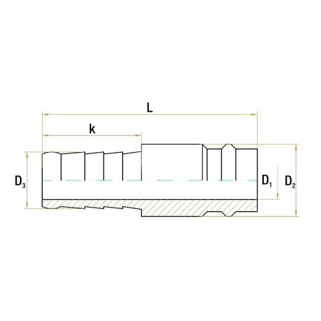 Złącze dwójnik proste RUMET zaciskowe Mosiądz niklowany 10 mm