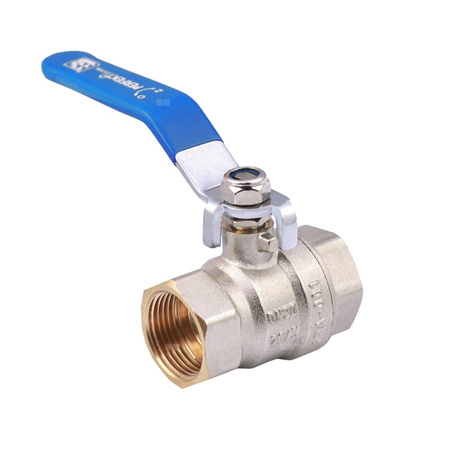 Zawór kulowy PERFEXIM PHA-001 mosiądz niklowany, PN30 1'' GW, uchwyt: dźwignia (czerwona)