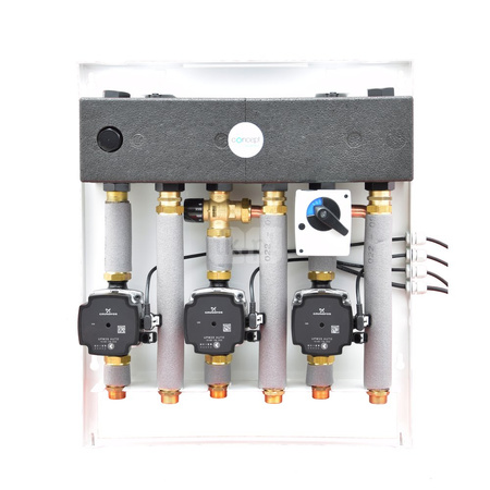 CONCEPT Zestaw MIX-BOX 132 z grupami GP/GP-TC/GP-T MIX BOX 20, z pompami Grundfos UPM3S Auto 15-60 