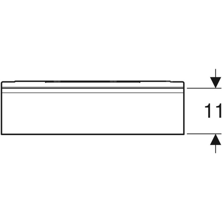 Półka ścienna Geberit: 45x5.5x13cm, Lava / Malowany proszkowo, matowy