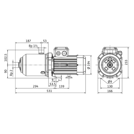 Wilo-Medana CH1-L.1605-1/E/E/10T wysokociśnieniowa pozioma pompa do wody