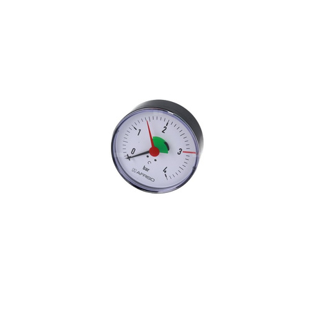 Manometr z rurką Bourdona AFRISO HZ grzewczy 0/4 bar G1/4B aksjalne fi 80 mm, kl. 2.5%