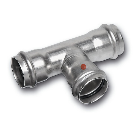 Trójnik SANHA NiroTherm Press stal nierdzewna 108 mm x 54 mm x 108 mm (zw x zw x zw)