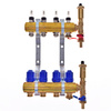 Rozdzielacz do ogrzewania podłogowego QIK Optimo MAGNET STD III - RMSZT-1-50-M 3-obieg. mosiądz GW 1'' x GZ 3/4'' + przepływomierz