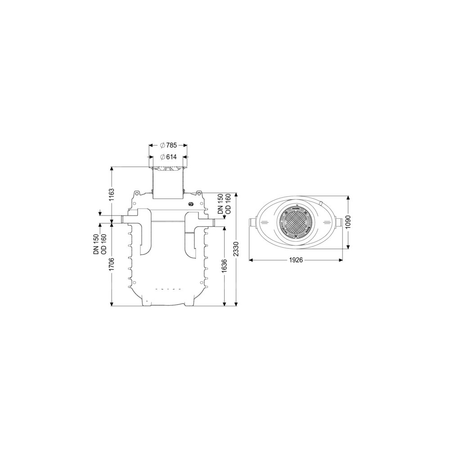 Separator tłuszczu EasyClean ground GW Standard NS7 120D