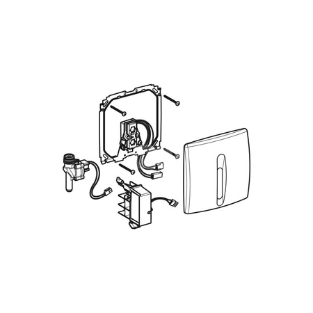 Płytka przykrywająca Geberit z cynkowego odlewu ciśnieniowego: Chrom matowy