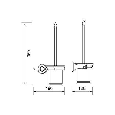 ANTICA szczotka do WC, stary brąz