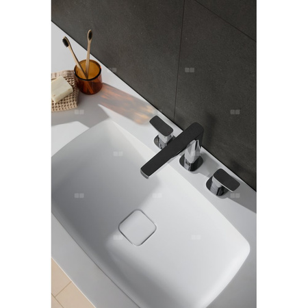 MALAGA CHROM bateria umywalkowa 3-otworowa stojąca