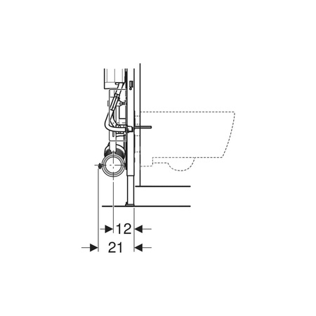 Skrzynka ochronna Geberit do spłuczki podtynkowej Sigma, długość 9 cm