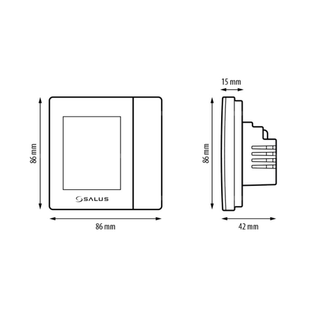 Regulator temperatury SALUS VS30W, montaż podtynkowy