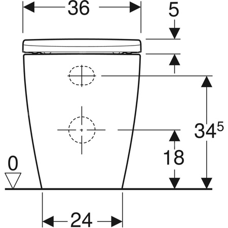 Miska WC stojąca GEBERIT iCon bez kołnierza wewnętrznego