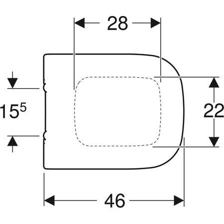 Deska sedesowa Geberit myDay: Wolne opadanie=Tak, Mocowanie=Od góry, Biały / Błyszczący