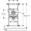 Stelaż podtynkowy Geberit Kombifix do pisuaru, 109–127 cm, uniwersalny, do ukrytej armatury pisuarowej