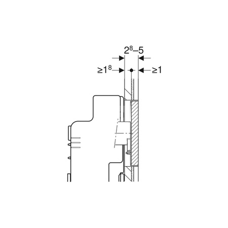 Płytka nośna Geberit z ramką, do płyty przykrywającej Sigma, zlicowana z powierzchnią ściany: Chrom błyszczący