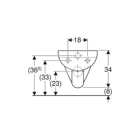 Deska sedesowa Geberit Selnova Square, mocowanie od dołu: Wolne opadanie=Nie, Zawiasy wypinane=Nie, Mocowanie=Od dołu, Biały / Błyszczący