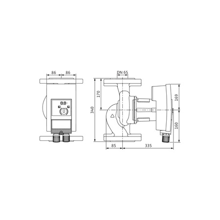 Pompa obiegowa WILO Yonos MAXO-Z 65/0,5-12 PN6/10 1 x 230 V 50/60 Hz, PN 6/10bar