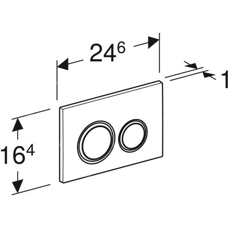 Przycisk uruchamiający Geberit Sigma50, przedni, uniwersalny, pierścienie: mosiądz, okrągły