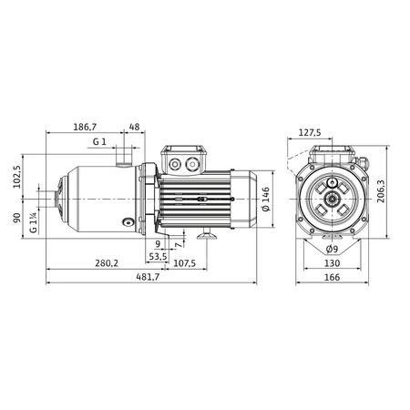 Wilo-Medana CH1-L.605-1/E/A/10T wysokociśnieniowa pozioma pompa do wody
