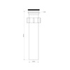 Przedłużka do syfonu zlewozmywakowego 11/2"x40mm L-200mm