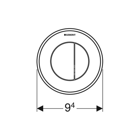Nakrętka Geberit do zdalnego uruchamiania spłukiwania typy 01, 10 i 70