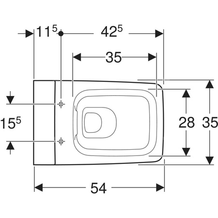 Miska WC wisząca GEBERIT Xeno2 bez kołnierza wewnętrznego