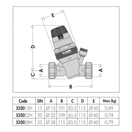 Regulator ciśnienia z wymiennym wkładem. Dla wysokich temperatur O 22