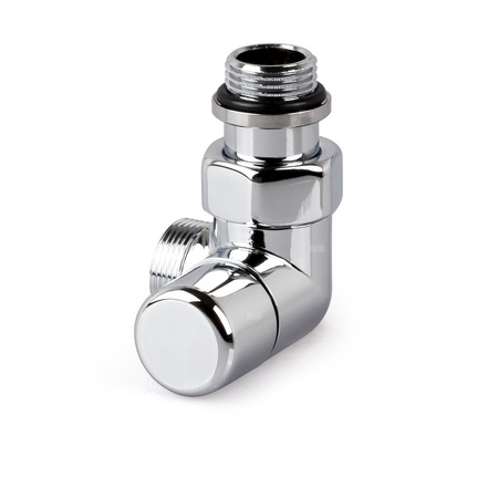 Zawór powrotny odcinający, chrom, narożny, prawy, 1/2", konieczne złączki FEM24C/FEM24P/FEM24M
