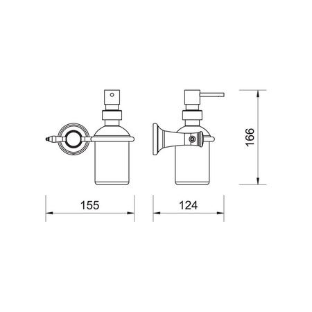 ANTICA dozownik na mydło, stary brąz