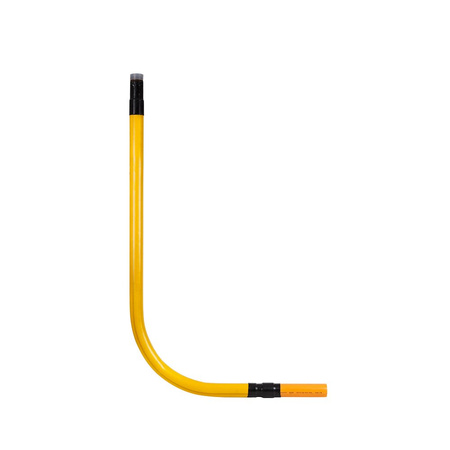 Przyłącze gazu stalowe z rury preizolowanej, PE63 x gwint 2", L=1500xH=1500