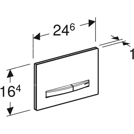 Przycisk uruchamiający Geberit Sigma50, przedni, uniwersalny, przyciski: czarny chrom, prostokątny