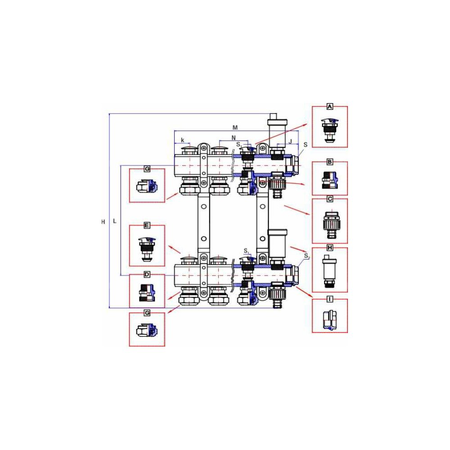 Rozdzielacz ogrzewania RUMET 71K 3 obwodowy