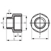 Redukcja FERRO (żółty), 1'' x 3/4'' (GW x GZ)