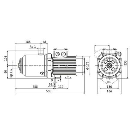 Wysokociśnieniowa pozioma pompa do wody Wilo-MEDANA CH1-L.605-1/E/F/10T