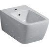 Bidet wiszący Geberit iCon Square, ukryte mocowania: T=54cm, Przelew=Widoczny, Biały