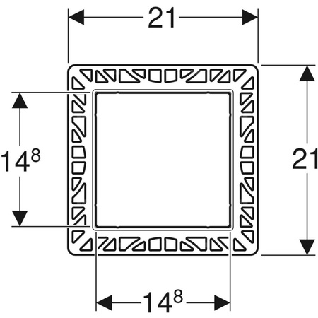 Płytka przykrywająca do baterii umywalkowej, do wypełnienia własnego