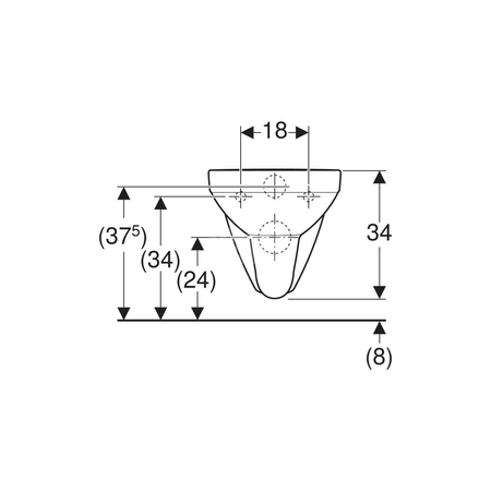 Deska sedesowa Geberit Selnova Square, slim, mocowanie od góry: Biały / Błyszczący, Zawiasy wypinane=Nie, Wolne opadanie=Nie, Materiał zawiasów=Stal nierdzewna