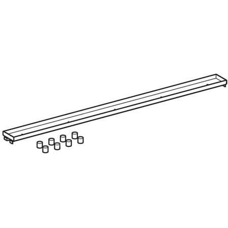 Pokrywa Geberit, do pokrycia płytkami ceramicznymi, do rynny zbiorczej: L=110cm, Możliwość pokrycia płytkami ceramicznymi