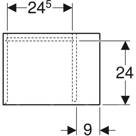 Element boczny iCon 37 cm x 40 cm x 27,3 cm, Orzech włoski hickory / Melamina, struktura drewna